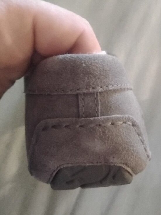 UGG Corvin Charcoal Suede Shearling Moccasin Slippers Like new! main image 12